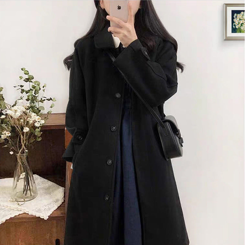 Thickened Gentle And All-match Winter Woolen Coat Women