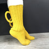 3D Beer Mug Socks Knit Long Tube Socks Cute Unisex Novelty Winter Warm Beer Socks Double Color Block Floor Socks