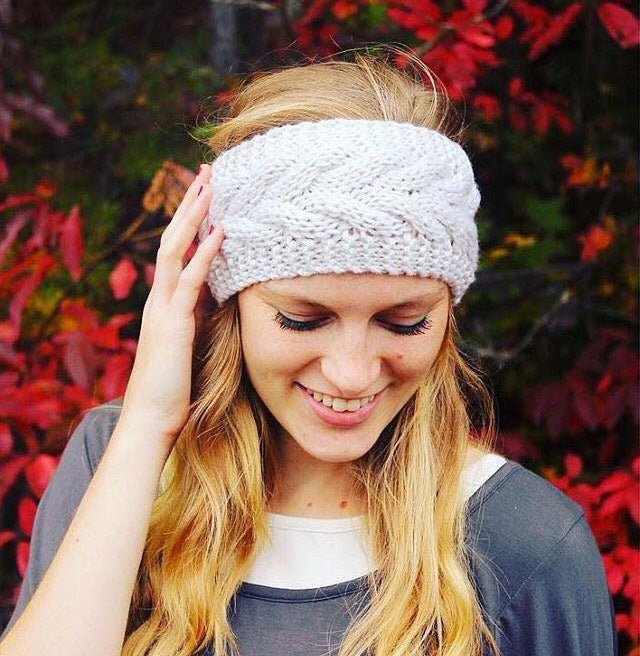 Twist Knitted Wool Headband With Ear Protection Headgear