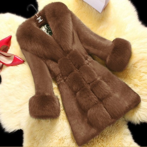 New Style Rabbit Fur Ladies Fur Coat