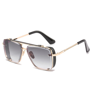 Metal Mesh Edge Retro Sunglasses