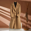 Alpscommerce New Long Suit Collar Cashmere Coat For Women