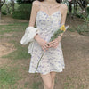 Waist Slimming Floral Strap Dress For Women