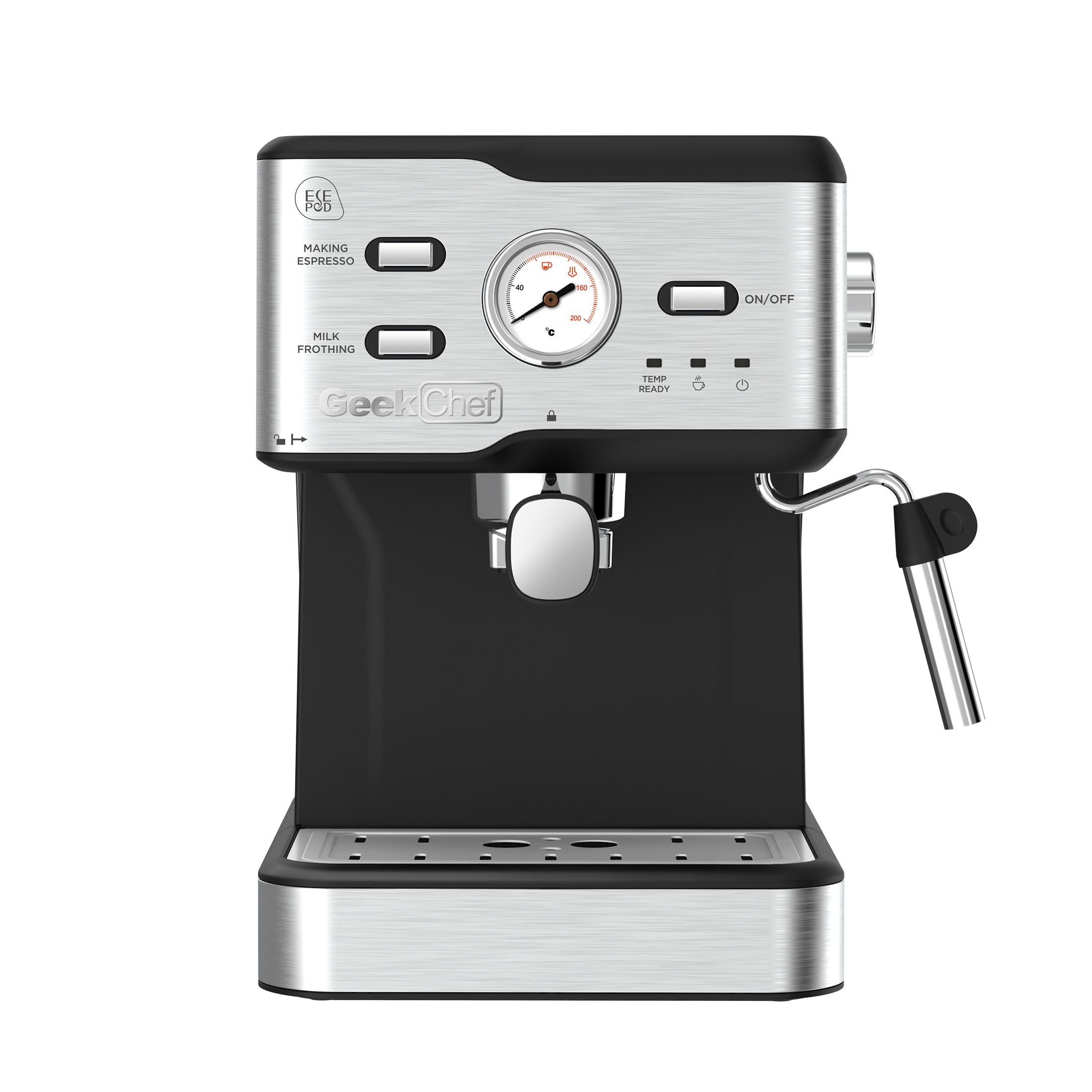 Espresso Machine 20 Bar Pressure Cappuccino Latte Maker Coffee Machine With ESE POD Filter&Milk Frother Steam Wand&thermometer, 1.5L Water Tank, Stainless Steel Espresso Ban On Amazon