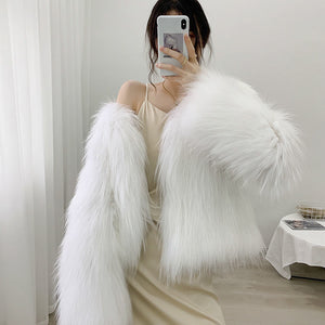 Fox Fur Coat Women Short Fashion