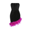 Female Sexy Girdle Irregular Feather Party Fishbone Dress