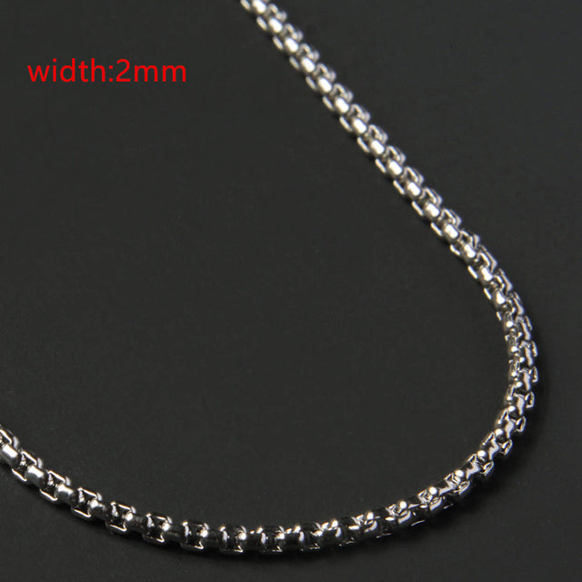 Less Steel Figaro Cuban Chain Necklace For Men Women Jewelry