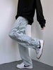 Hiphop High Street American Jeans Design Niche Wide Leg Pants For Men