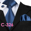 Solid Silk Mens Ties Neck Tie Set For Men Suits Tie Handker