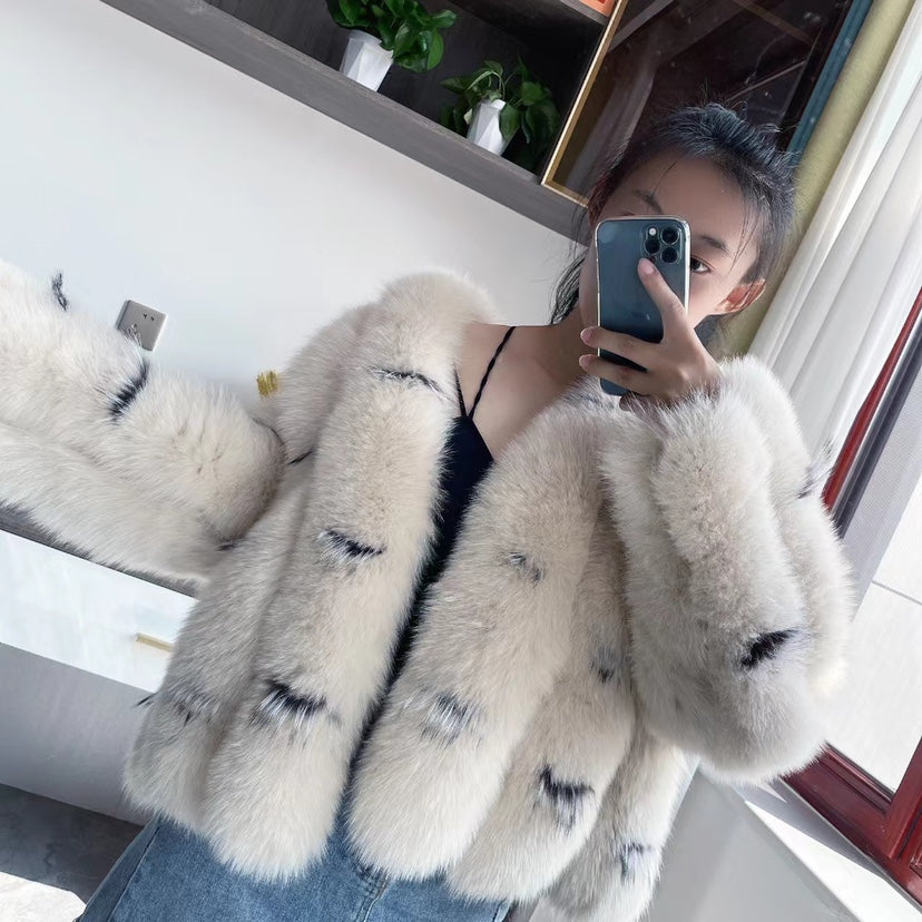 Whole Fur Fox Fur Coat Fashion