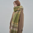 French Style Retro Lazy Style Warm Color Classic Plaid Scarf