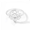 Women's Stainless Steel Rings Vintage Golden Lotus Rings