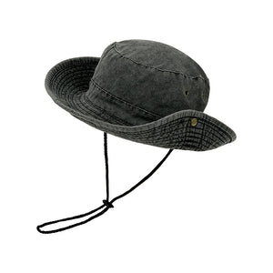 Drawstring Flanging Breathable Sun Protection Outdoor Mountaineering Fishing Western Cowboy Hat