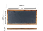 Rectangular Sushi Pastry Dessert Western Steak Plate Household Rock Wooden Wooden Board Tray