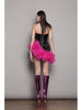 Female Sexy Girdle Irregular Feather Party Fishbone Dress