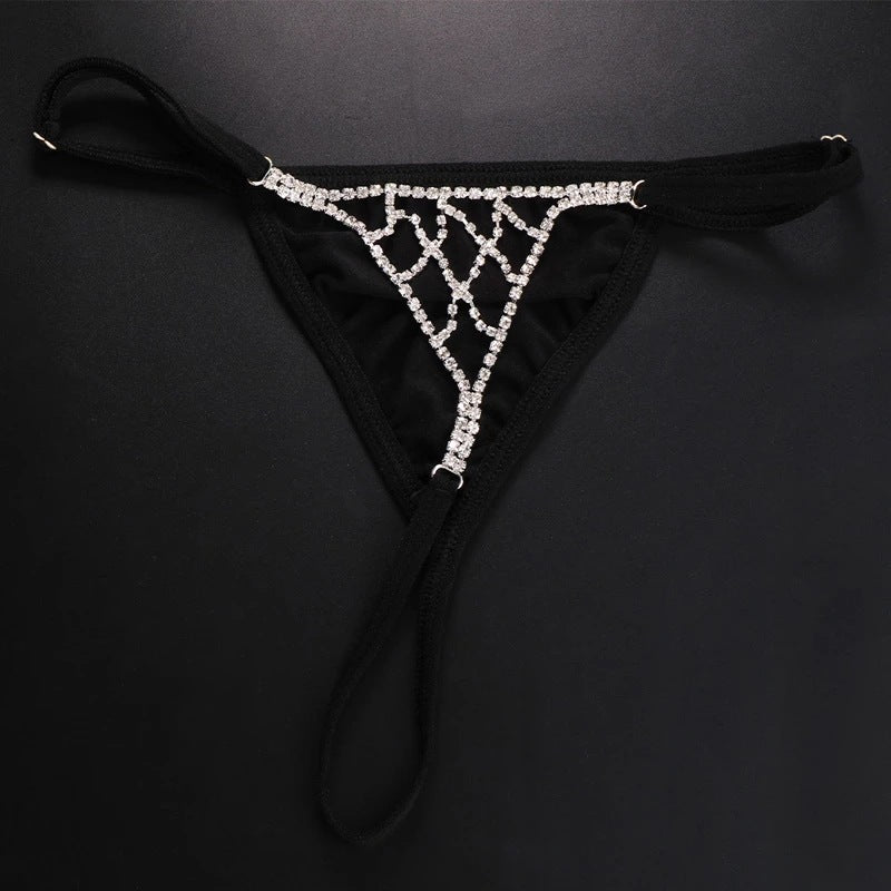 Mesh Rhinestone Underwear Waist Chain