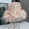 Elegant Lace Bow Fisherman Hat For Children