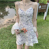 Waist Slimming Floral Strap Dress For Women