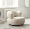 Minimalist Creative Casual White Lambswool Lazy Small Apartment Single Sofa Chair