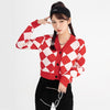 V-Neck Shirt Short Knitted Sweater Women