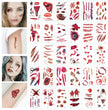 Halloween Scar Tattoo Stickers Funny Realistic