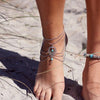 Bohemian Punk Vintage Multi Layered Tassel Turquoise Feet Chain