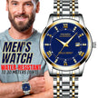 Men's Watch Waterproof Classic Relojes De Hombre Stainless Steel Quartz Luminous