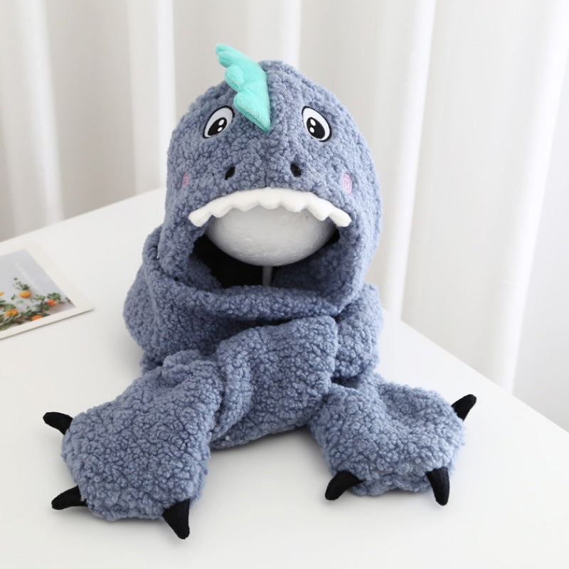 Children's Winter Plush Warm Cute Dinosaur Hat