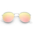 Round Frame Fashionable White Jingting Sunglasses