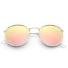 Round Frame Fashionable White Jingting Sunglasses