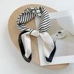 Silk Scarf New Black And White Checkerboard Scarf Women