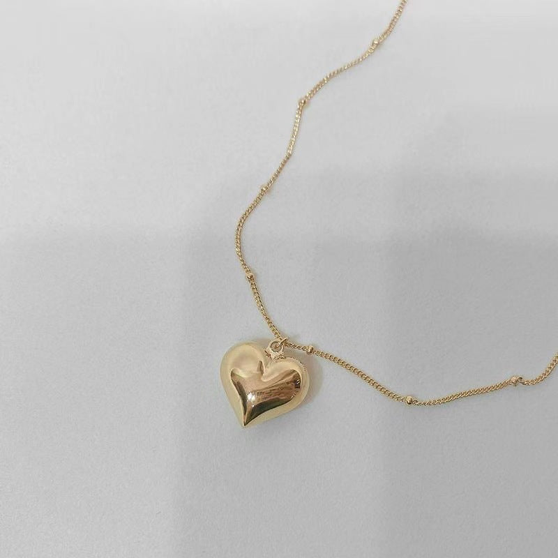 Women's Niche Three-dimensional Peach Heart Necklace