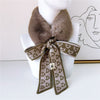 Houndstooth Fur Collar Scarf Women's Korean-style Plush Scarf Winter Warm Thickened Women's Scarf