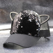 Children's Caps Girls Boys Hats Sequins Cat Ears Sun Visor Baseball Net Caps