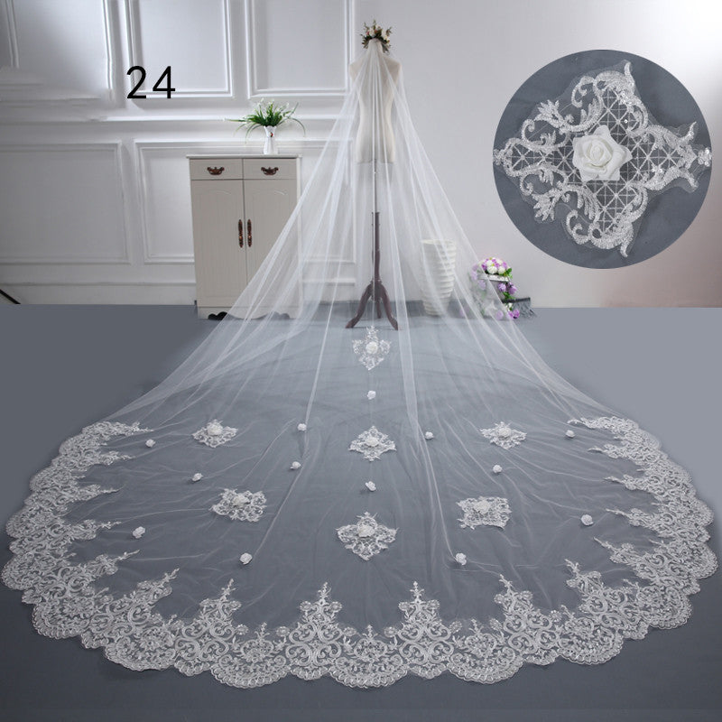 Bride Wedding Master Wedding Veil Long Long Tail