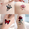 Black Rose Flower Butterfly Personalized Pattern Tattoo Sticker