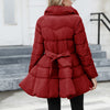 Newest Big Skirt Design Coat Winter Warm Slim-fitting Stand-collar