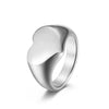 Unisex Style Titanium Steel Heart Shaped Love Ring