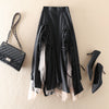 Irregular Wrinkled Mesh Skirt For Women