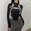 Reflective Stripe Design Zipped Stand Collar Jumpsuit Women