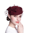 Women's Mesh Stewardess Hat Warm Beret