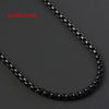 Less Steel Figaro Cuban Chain Necklace For Men Women Jewelry