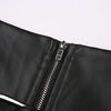 Dark Style Rivet Wide Belt Split Leather Summer Hot Girl Low Waist Skirt