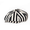 Retro Bold Stripes Fashion British Youth Octagonal Cap