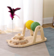 Creative Solid Wood Turntable Sisal Ball Cat Toy