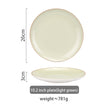 Nordic Dark Green Steak Plate Disc Tableware