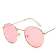 Round Frame Fashionable White Jingting Sunglasses