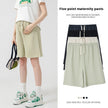 Pregnant Women's Cropped Shorts Women's Summer Outer Wear Thin High Waist Wide Leg