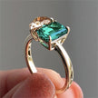 Fashion Jewelry Creative Double Main Stone Lady Zircon Inlaid Ring