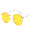 Round Frame Fashionable White Jingting Sunglasses